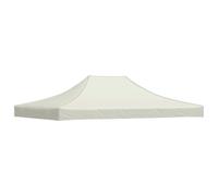 vidaXL Toit de Tente de Réception Toile de Toit de Chapiteau Remplacement de Toit de Tente Escamotable Pavillon de Jardin 4x3 m Crème 270 g/m²