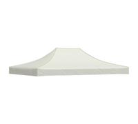 vidaXL Toit de Tente de Réception Toile de Toit de Chapiteau Remplacement de Toit de Tente Escamotable Pavillon de Jardin 4,5x3 m Crème 270 g/m²