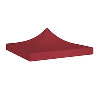 vidaXL Toit de Tente de Réception Toile de Toit de Chapiteau Remplacement de Toit de Tente Escamotable Pavillon de Jardin 3x3 m Bordeaux 270 g/m²