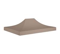 vidaXL Toit de Tente de Réception Toile de Toit de Chapiteau Remplacement de Toit de Tente Escamotable Pavillon de Jardin 4x3 m Taupe 270 g/m²