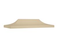 vidaXL Toit de Tente de Réception Toile de Toit de Chapiteau Remplacement de Toit de Tente Escamotable Pavillon de Jardin 6x3 m Beige 270 g/m²