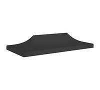 vidaXL Toit de Tente de Réception Toile de Toit de Chapiteau Remplacement de Toit de Tente Escamotable Pavillon de Jardin 6x3 m Noir 270 g/m²