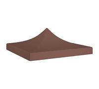vidaXL Toit de Tente de Réception Toile de Toit de Chapiteau Remplacement de Toit de Tente Escamotable Pavillon de Jardin 3x3 m Marron 270 g/m²