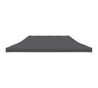 Toit de tente de réception - vidaXL - 3 x 6 m - Anthracite - Résistant aux UV - Facile à assembler