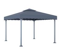 Tonnelle Chapiteau de Jardin Tonnelle de Patio Pavillon de Terrasse Tente de Réception d'Extérieur 300x300 cm Anthracite Aluminium