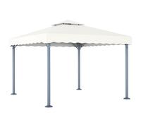 Vidaxl Tonnelle 300x300 Cm Crème Aluminium Blanc