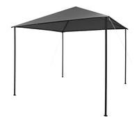 vidaXL Tonnelle Belvédère de Patio Chapiteau de Jardin Pavillon d'Extérieur Mariage Fête Camping Pique-Nique 3x3 m Anthracite Tissu et Acier 180 g/m²