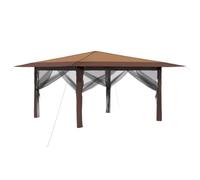 Pavillon 210D Oxford avec revêtement argenté Gazebo extérieur de jardin vidaXL v