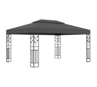 vidaXL Tonnelle Belvédère à double toit 3 x 4 m Anthracite