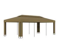 Vidaxl Tonnelle Avec Double Toit 3x6 M Taupe 180 G/M²