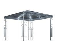 Vidaxl Tonnelle Avec Guirlande Lumineuse À Led 300x300 Cm Anthracite Blanc