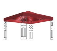 Vidaxl Tonnelle Avec Guirlande Lumineuse À Led 3x3 M Bordeaux