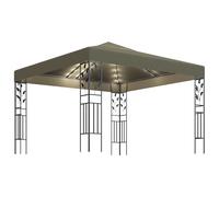 Vidaxl Tonnelle Avec Guirlande Lumineuse À Led 3x3 M Taupe