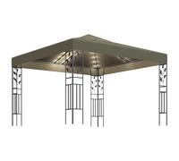 Vidaxl Tonnelle Avec Guirlande Lumineuse À Led 3x3 M Taupe