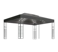 Vidaxl Tonnelle Avec Guirlande Lumineuse À Led 3x4 M Anthracite Blanc