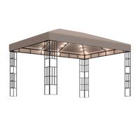 Vidaxl Tonnelle Avec Guirlande Lumineuse À Led 4x3 M Taupe
