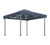 Vidaxl Tonnelle Avec Guirlande Lumineuse Led 300x300 Cm Anthracite
