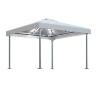 Vidaxl Tonnelle Avec Guirlande Lumineuse Led 300x300cm Crème Aluminium