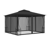 Vidaxl Tonnelle Avec Moustiquaire 300x300x265 Cm Anthracite