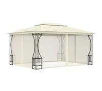 vidaXL Tonnelle avec moustiquaire 300x400x265 cm Crème Blanc G