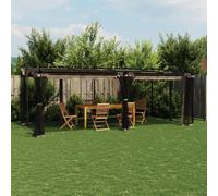 Vidaxl Tonnelle Avec Parois En Filet Taupe 6x3 M Acier