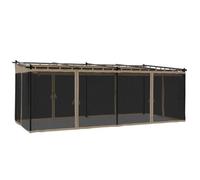 Vidaxl Tonnelle Avec Parois En Filet Taupe 6x3 M Acier