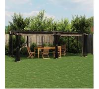 Vidaxl Tonnelle Avec Parois En Filet Taupe 6x3 M Acier