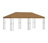 vidaXL Tonnelle avec parois latérales 6 x 3 m beige polyester et acier 190, jardin et terrasse, protection d'événements en plein air, gazebo de détente, événements urbains, couverts