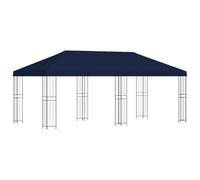 vidaXL Tonnelle avec parois latérales 6 x 3 m en polyester bleu et acier 190, jardin et terrasse, protection des événements en plein air, gazebo de détente, événements urbains, couverts