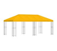 vidaXL Gazebo avec murs latéraux 6 x 3 m Jaune Polyester et Acier 190