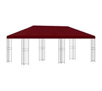 vidaXL Tonnelle avec parois latérales 6 x 3 m rouge bordeaux, jardin et terrasse, protection des événements en plein air, gazebo de détente, événements urbains, couverts