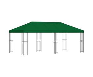 vidaXL Tonnelle avec parois latérales 6 x 3 m vert polyester et acier 190, jardin et terrasse, protection d'événements en plein air, gazebo de détente, événements urbains, couverts
