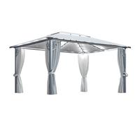 Vidaxl Tonnelle Avec Rideau Et Lumières Led 4x3 M Crème Aluminium