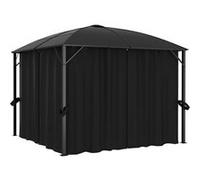 Vidaxl Tonnelle Avec Rideaux 300x300x265 Cm Anthracite Gris