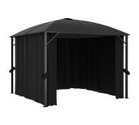 Vidaxl Tonnelle Avec Rideaux 300x300x265 Cm Anthracite Gris