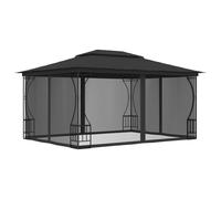Vidaxl Tonnelle Avec Rideaux 300x400x265 Cm Anthracite Gris
