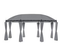 Vidaxl Tonnelle Avec Rideaux 520x349x255 Cm Anthracite Gris