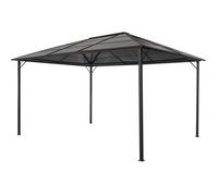 Gazebo Avec Toit Résistant Aux Uv, Aluminium 4x3x2,6 M Noir Noir