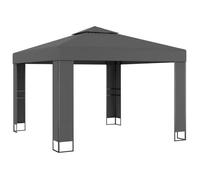 vidaXL Tonnelle avec toit double 3x3 m Anthracite