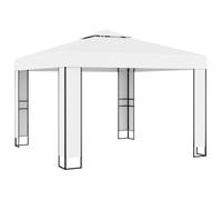 vidaXL Tonnelle avec toit double 3x3 m Blanc