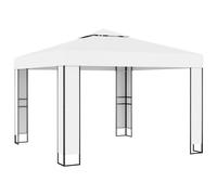 Vidaxl Tonnelle Avec Toit Double 3x3 M Blanc Multicolore