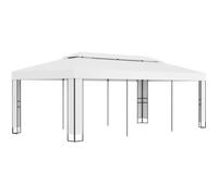 vidaXL Tonnelle avec toit double 3x6 m Blanc