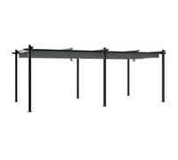 vidaXL Tonnelle avec toit rétractable anthracite 3x6 m aluminium, tonnelle de jardin, tonnelle de patio, pavillon de jardin, tonnelle d'extérieur
