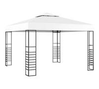 vidaXL Tonnelle de jardin 3 x 3 m Blanc Blanc G