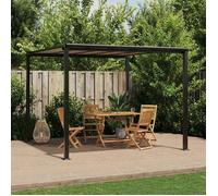 vidaXL Tonnelle de jardin anthracite 3x3 m aluminium 3217060