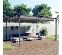 vidaXL Tonnelle de Jardin avec Toit Rétractable Belvédère de Terrasse Pavillon de Patio Abri Tente de Réception Chapiteau 318538