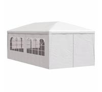 vidaXL Tonnelle Jardin Tente Réception Chapiteau Blanc 3x6m Terrasse Pavillon