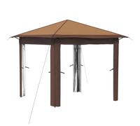 vidaXL Tonnelle sans paroi latérale Beige et marron 2,6 x 2,6 m