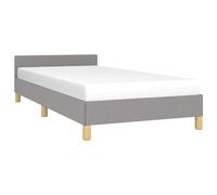 vidaXL Tour de lit sans matelas Gris Clair 80x200 cm Tissu