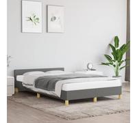 vidaXL Bedframe zonder matras 120x190 cm stof donkergrijs379535 Gris G